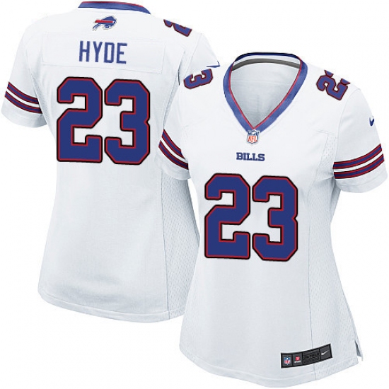 Women's Nike Buffalo Bills 23 Micah Hyde Game White NFL Jersey