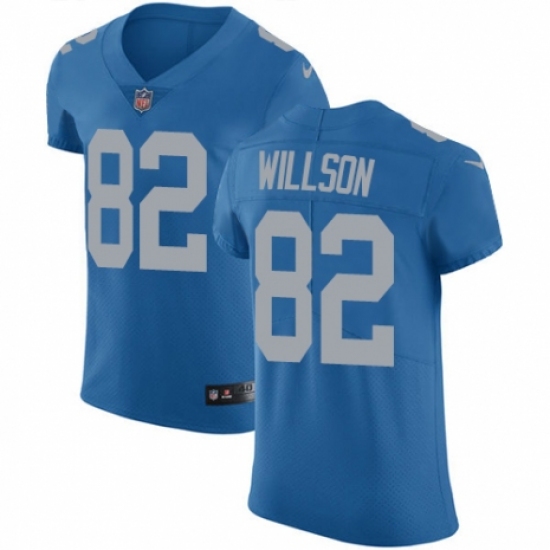 Men's Nike Detroit Lions 82 Luke Willson Blue Alternate Vapor Untouchable Elite Player NFL Jersey