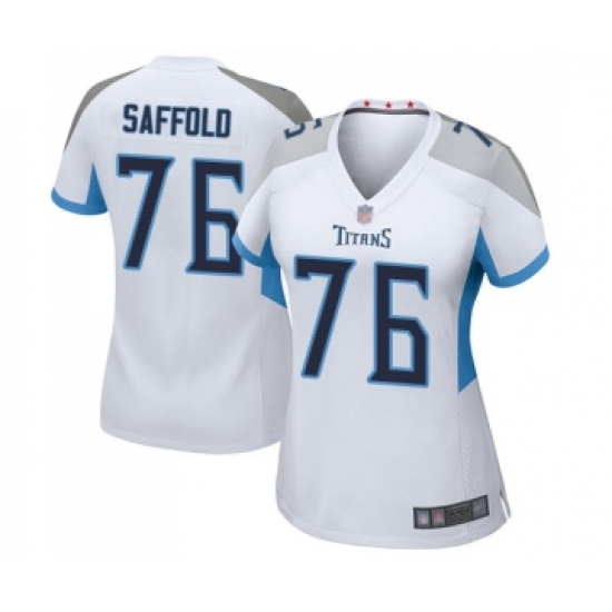 Women's Tennessee Titans 76 Rodger Saffold Game White Football Jersey
