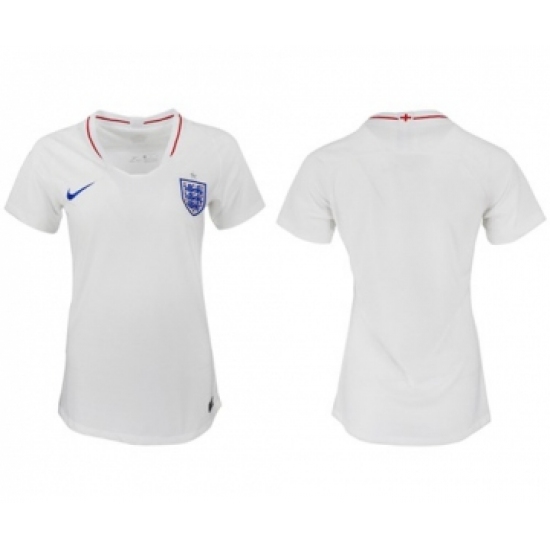 Women's England Blank Home Soccer Country Jersey