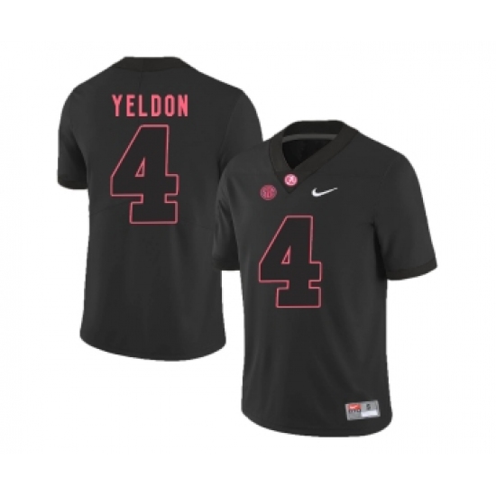 Alabama Crimson Tide 4 T.J. Yeldon Black College Football Jersey