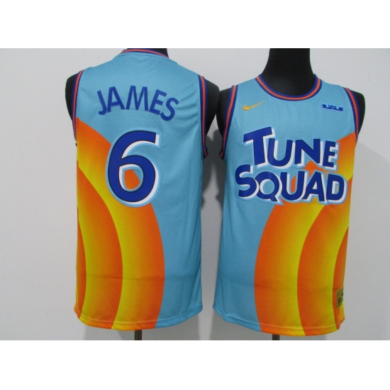Men's Slam Dunk 6 James Slam dunk version blue NBA jersey