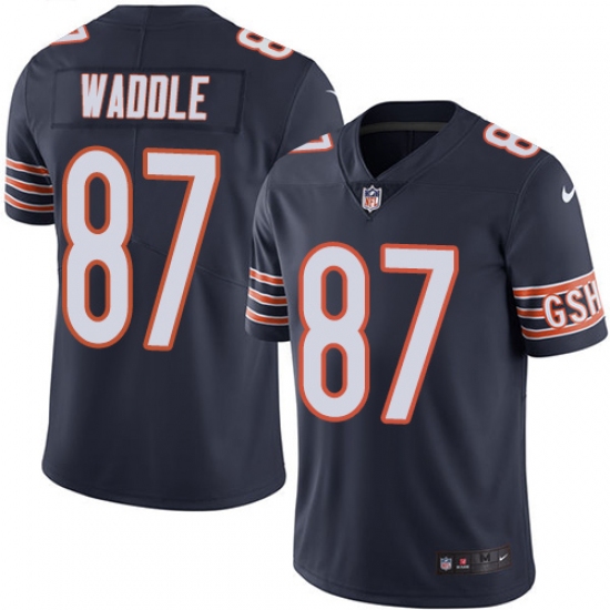 Youth Nike Chicago Bears 87 Tom Waddle Navy Blue Team Color Vapor Untouchable Limited Player NFL Jersey