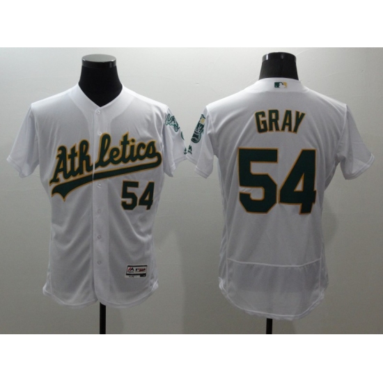 Men's Oakland Athletics 54 Sonny Gray White Flexbase Collection Stitched Baseball Jersey