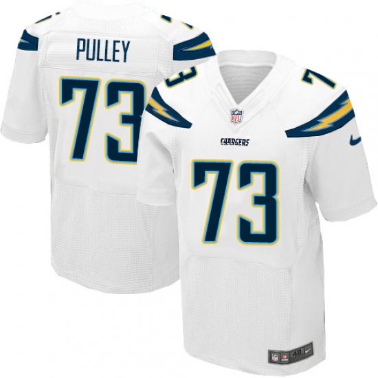 Men's Nike Los Angeles Chargers 73 Spencer Pulley Elite White NFL Jersey