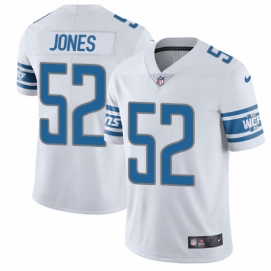 Men's Nike Detroit Lions 52 Christian Jones White Vapor Untouchable Limited Player NFL Jersey