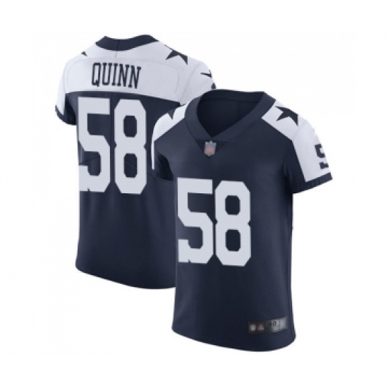 Men's Dallas Cowboys 58 Robert Quinn Navy Blue Alternate Vapor Untouchable Elite Player Football Jersey