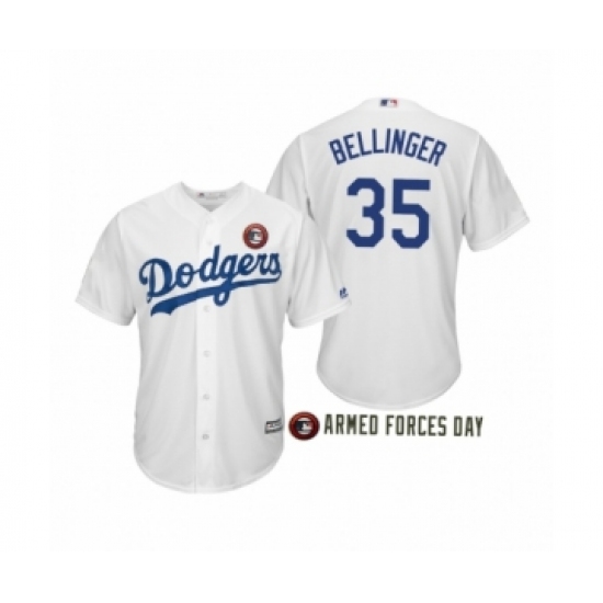 Men's 2019 Armed Forces Day Cody Bellinger 35 Los Angeles Dodgers White Jersey