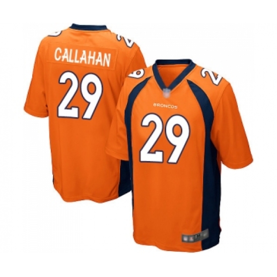 Men's Denver Broncos 29 Bryce Callahan Game Orange Team Color Football Jersey