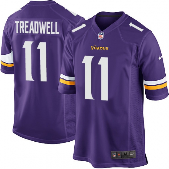 Men's Nike Minnesota Vikings 11 Laquon Treadwell Game Purple Team Color NFL Jersey
