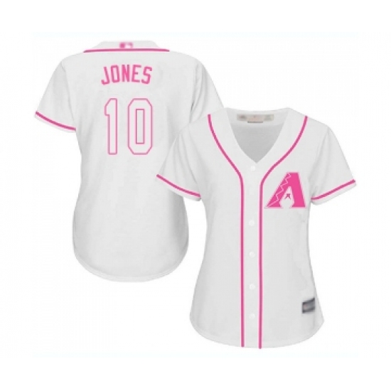 Women's Arizona Diamondbacks 10 Adam Jones Replica White Fashion Baseball Jersey