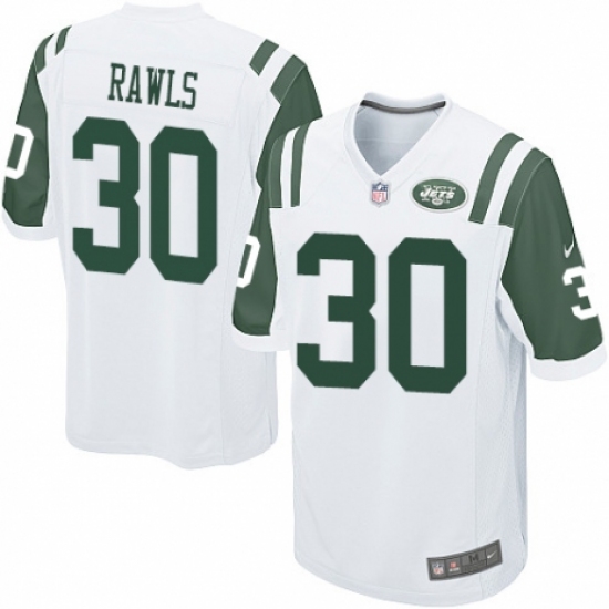Men's Nike New York Jets 30 Thomas Rawls Game White NFL Jersey