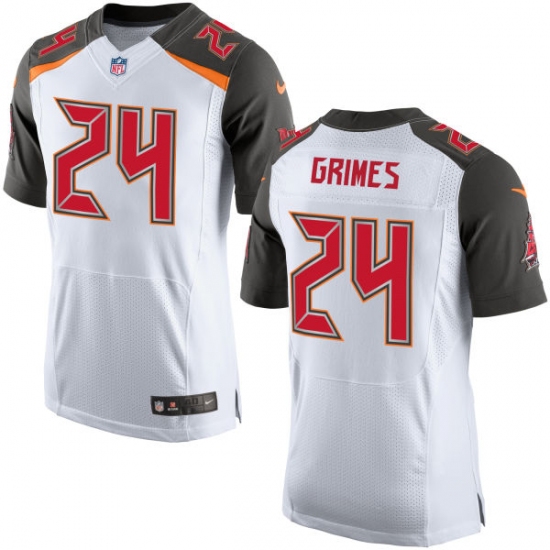 Men's Nike Tampa Bay Buccaneers 24 Brent Grimes Elite White NFL Jersey