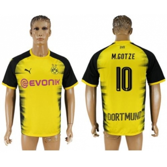 Dortmund 10 M.Gotze Yellow Soccer Club Jersey