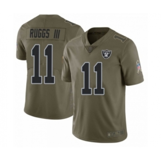 Women's Oakland Raiders 11 Henry Ruggs III Las Vegas Limited Green 2017 Salute to Service Jersey