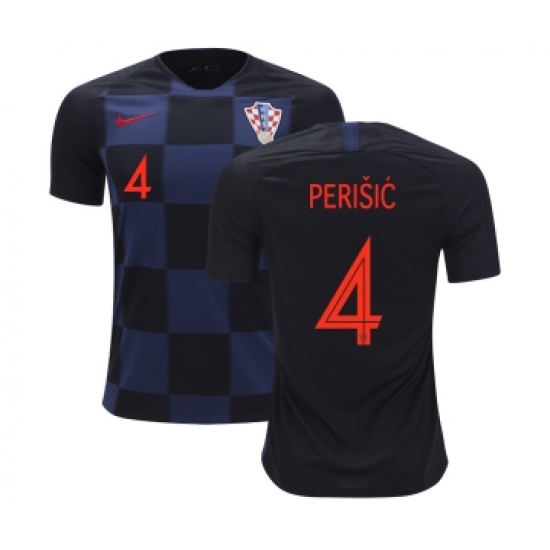 Croatia 4 Perisic Away Kid Soccer Country Jersey