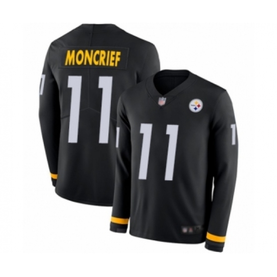 Men's Pittsburgh Steelers 11 Donte Moncrief Limited Black Therma Long Sleeve Football Jersey
