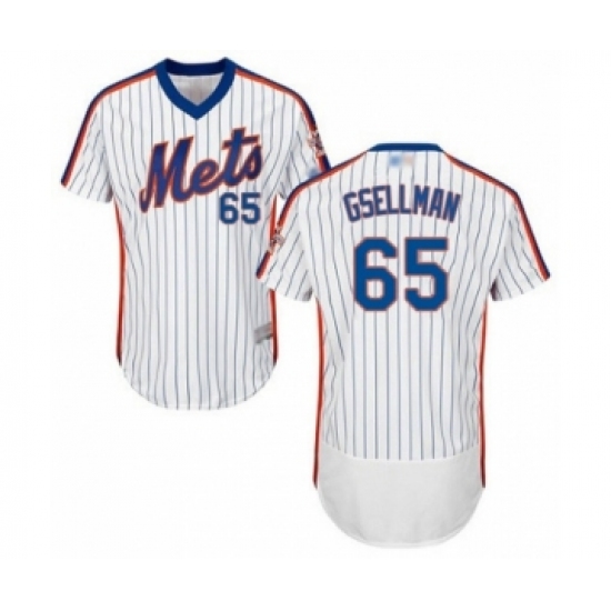 Men's New York Mets 65 Robert Gsellman White Alternate Flex Base Authentic Collection Baseball Player Jersey