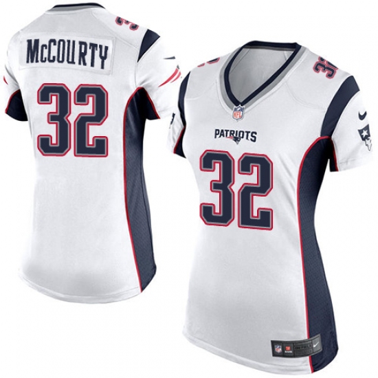 Women's Nike New England Patriots 32 Devin McCourty Game White NFL Jersey