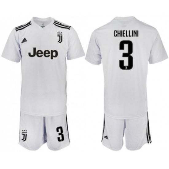 Juventus 3 Chiellini White Soccer Club Jersey