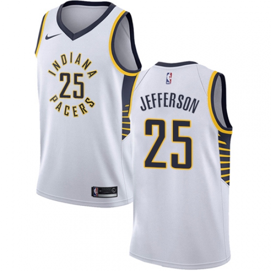 Women's Nike Indiana Pacers 25 Al Jefferson Swingman White NBA Jersey - Association Edition