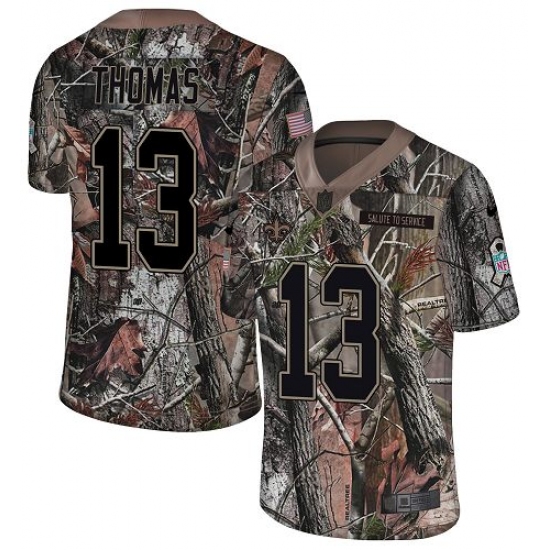 Youth Nike New Orleans Saints 13 Michael Thomas Camo Rush Realtree Limited NFL Jersey