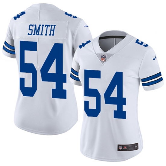Women's Nike Dallas Cowboys 54 Jaylon Smith White Vapor Untouchable Limited Player NFL Jersey