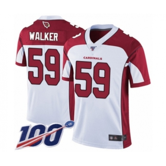 Youth Arizona Cardinals 59 Joe Walker White Vapor Untouchable Limited Player 100th Season Football Jersey