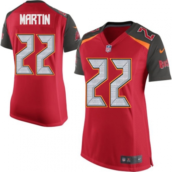 Women's Nike Tampa Bay Buccaneers 22 Doug Martin Game Red Team Color NFL Jersey