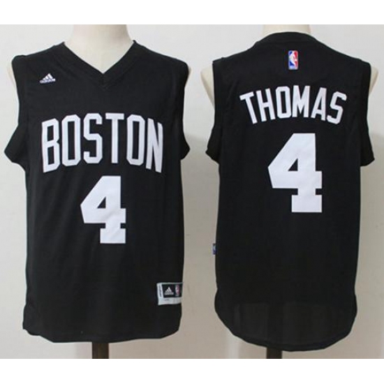 Boston Celtics 4 Isaiah Thomas Black Fashion Stitched NBA Jersey