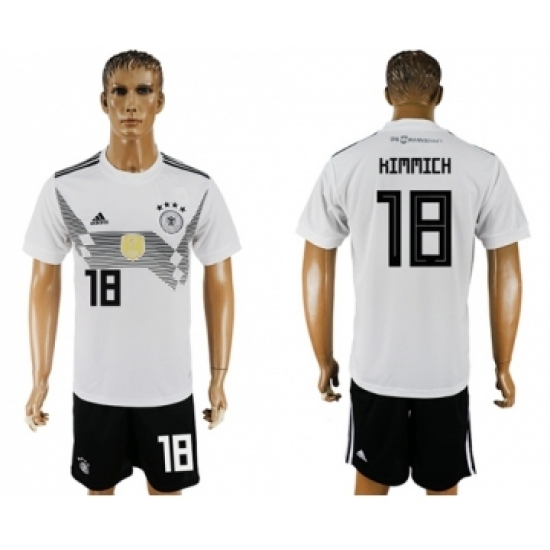 Germany 18 Kimmich White Home Soccer Country Jersey