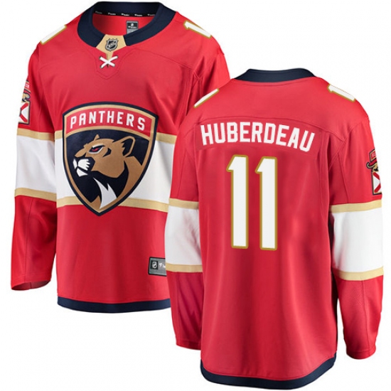 Men's Florida Panthers 11 Jonathan Huberdeau Fanatics Branded Red Home Breakaway NHL Jersey