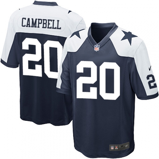 Men's Nike Dallas Cowboys 20 Ibraheim Campbell Game Navy Blue Throwback Alternate NFL Jersey