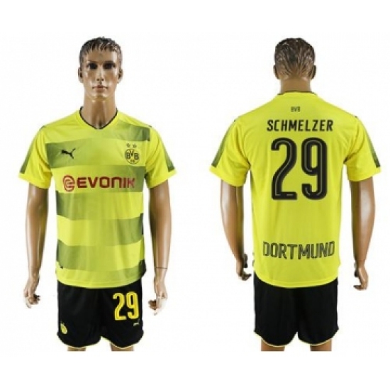 Dortmund 29 Schmelzer Home Soccer Club Jersey