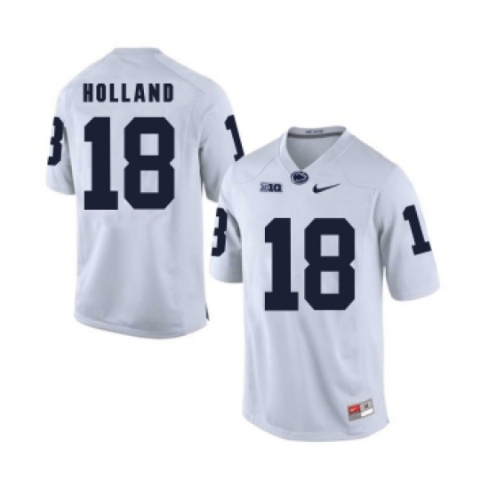 Penn State Nittany Lions 18 Jonathan Holland White College Football Jersey