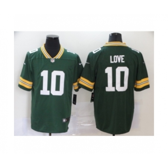 Green Bay Packers 10 jordan love Green Team Color Vapor Untouchable Limited Player Football Jersey