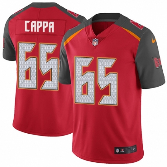 Men's Nike Tampa Bay Buccaneers 65 Alex Cappa Red Team Color Vapor Untouchable Limited Player NFL Jersey