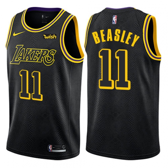 Youth Nike Los Angeles Lakers 11 Michael Beasley Swingman Black NBA Jersey - City Edition