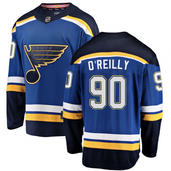 Men's St. Louis Blues 90 Ryan O'Reilly Fanatics Branded Royal Blue Home Breakaway NHL Jersey