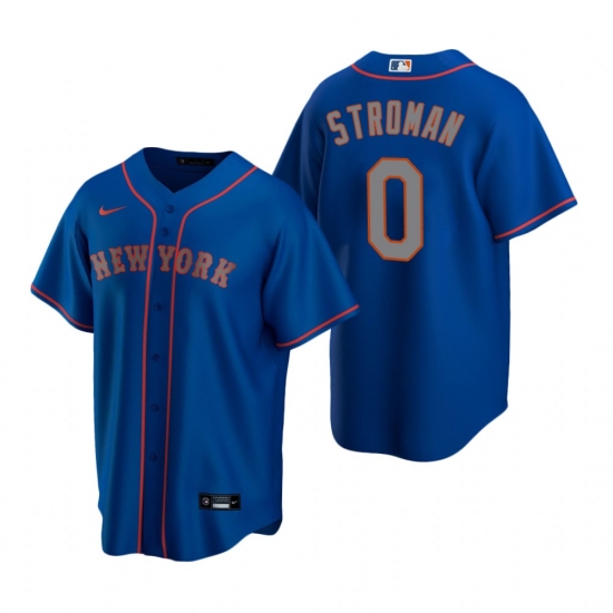 Men's Nike New York Mets 0 Marcus Stroman Royal Alternate Road Stitched Baseball Jersey