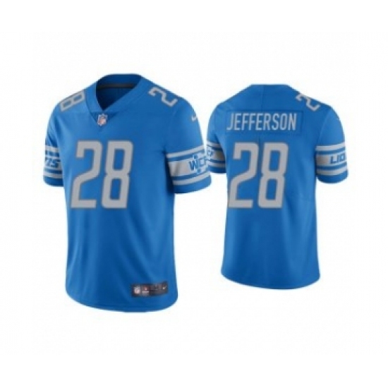 Men's Blue Detroit Lions 28 Jermar Jefferson Vapor Untouchable Limited Stitched Jersey