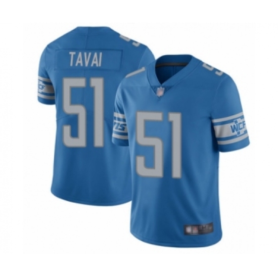 Youth Detroit Lions 51 Jahlani Tavai Blue Team Color Vapor Untouchable Limited Player Football Jersey