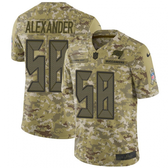 Youth Nike Tampa Bay Buccaneers 58 Kwon Alexander Limited Camo 2018 Salute to Service NFL Jersey