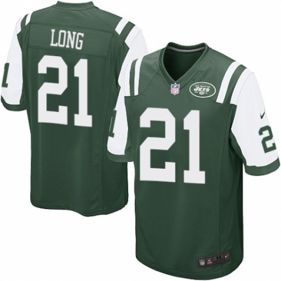 Men's Nike New York Jets 61 Spencer Long Game Green Team Color NFL Jersey