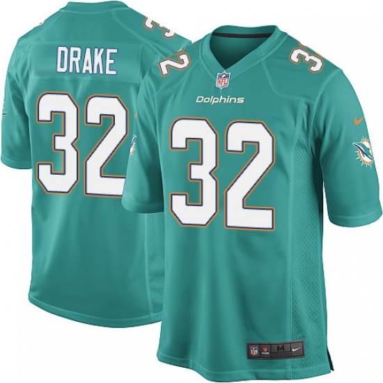 Men's Nike Miami Dolphins 32 Kenyan Drake Game Aqua Green Team Color NFL Jersey