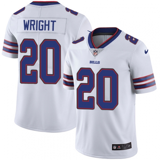 Youth Nike Buffalo Bills 20 Shareece Wright White Vapor Untouchable Limited Player NFL Jersey