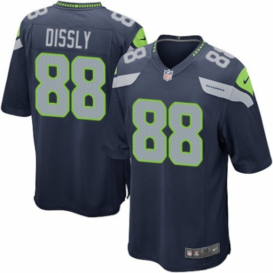 Men's Nike Seattle Seahawks 88 Will Dissly Game Navy Blue Team Color NFL Jersey