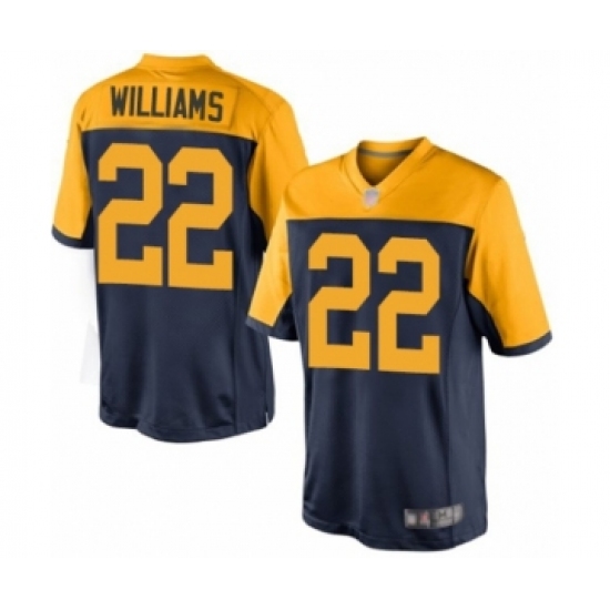 Youth Green Bay Packers 22 Dexter Williams Limited Navy Blue Alternate Football Jersey