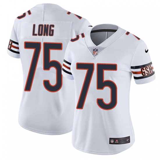 Women's Nike Chicago Bears 75 Kyle Long White Vapor Untouchable Limited Player NFL Jersey