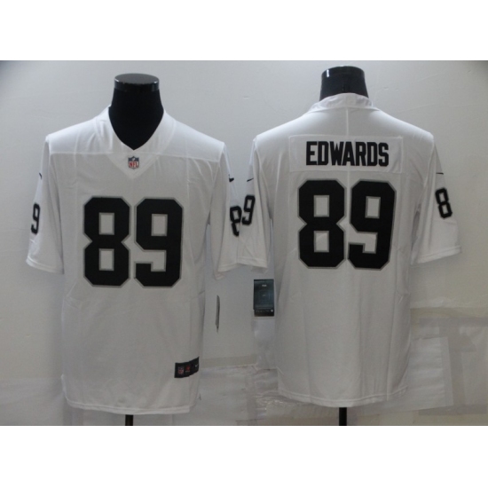 Men's Oakland Raiders 89 Bryan Edwards White Team Color Vapor Untouchable Limited Jersey